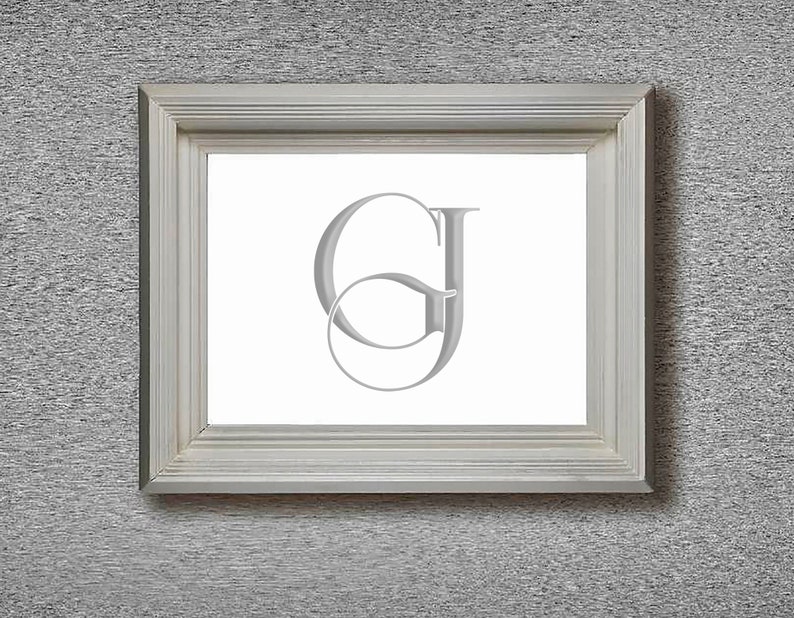 Custom Interlocking GJ JG Wedding Monogram Printable Digital Download image 4