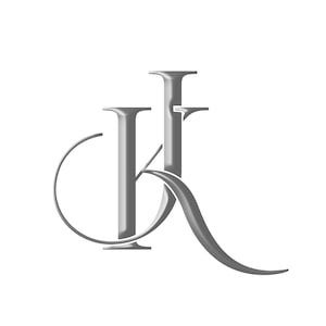 Descarga digital del monograma de boda entrelazado personalizado JK KJ