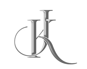 Custom Interlocking JK KJ Wedding Monogram Digital Download