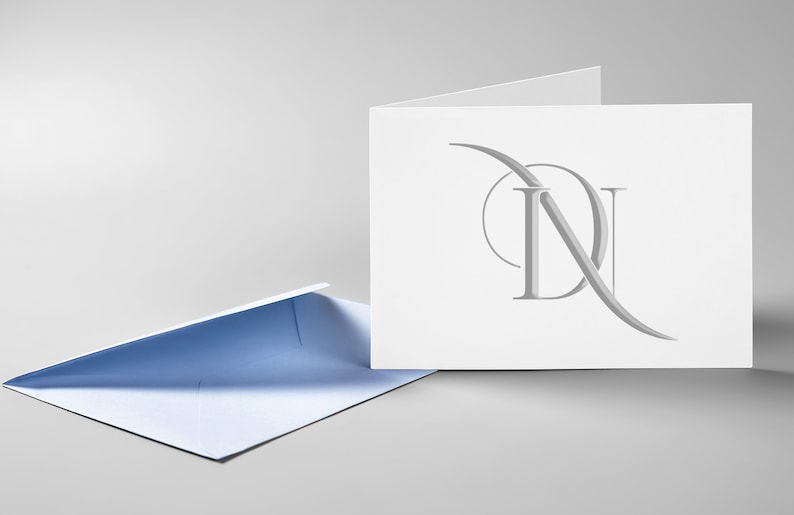 Custom Interlocking DN ND Wedding Monogram Logo Printable Digital Download image 3
