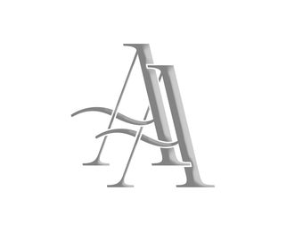 Custom Interlocking AA Wedding Monogram Logo Printable Digital Download
