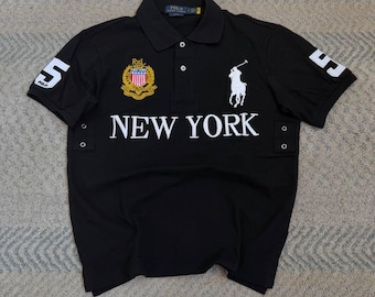 Polo Ralph Lauren Men's New York Big Pony Polo Black Shirt