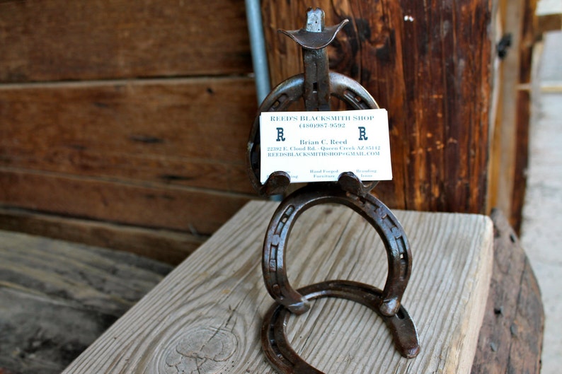 HORSESHOE COWBOY Business Card Holder Etsy