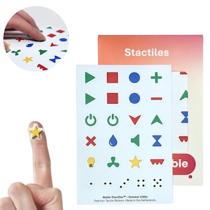 Stactiles Tactile Stickers for Visually Impaired: Raised Appliance Markers, High Contrast Identification, 2.5D Technology
