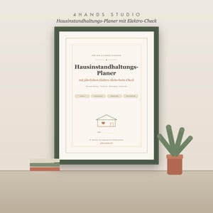 Hausinstandhaltungs-Planer mit Elektro-Check | A4 PDF Druckvorlage