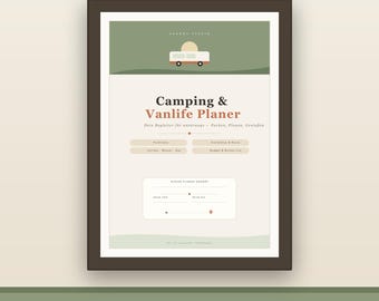 Camping & Vanlife Planner Printable | Travel Packing List PDF A4