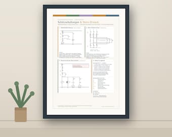 Contactor circuit poster star-delta learning aid electrical DIN PDF