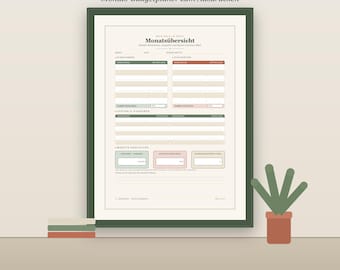Printable Budget Planner (German) | Financial Tracker (PDF) | Household Budget Book (A4) | ​​Savings Goals & Debt Reduction | Instant Download for Printing