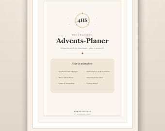 Christmas Planner Printable Advent Planner PDF for printing A4