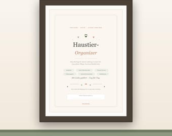 Pet Organizer Printable | Dog Cat Health PDF A4