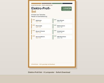Electrical Engineering Professional Set · 8 Learning Posters on Technology & Automation · PDF