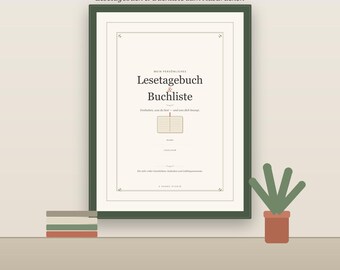 Reading Journal (Printable, German) | Book List (PDF, Book Tracker, A4)