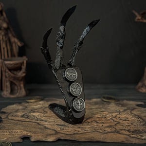 Skyrim Ebony Dragon Claw, 3D print, The Elder Scrolls V Artifact Replica, Digital files, Shelf and Table Decor