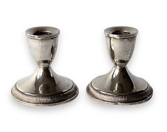 Duchin Creations Silver Sterling Weighted Candle Holders Set