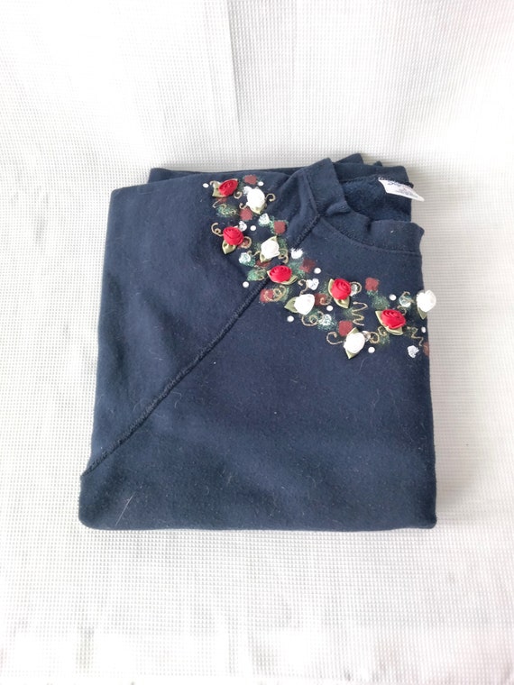 Navy Long Sleeve Festive Sweatshirt - image 2