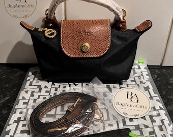 Longchamp Mini-Umhängetasche in Schwarz inklusive Schultergurt