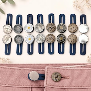8Pcs Pants Waist Button Extenders, Instant Jeans Waist Expanders for Women & Men, Adjustable Waistband Extender Buttons, Easy No Sew Fit