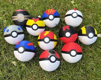 3D Printed Magnetic Closing POKEBALLS! *Multiple Options* *Includes Stand*