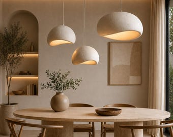 Lampada a sospensione LED Wabi Sabi moderna – Lampada da soffitto dal design nordico per il soggiorno