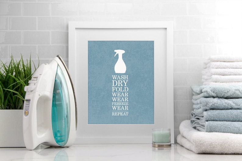 laundry room print funny febreze quote laundry room art etsy