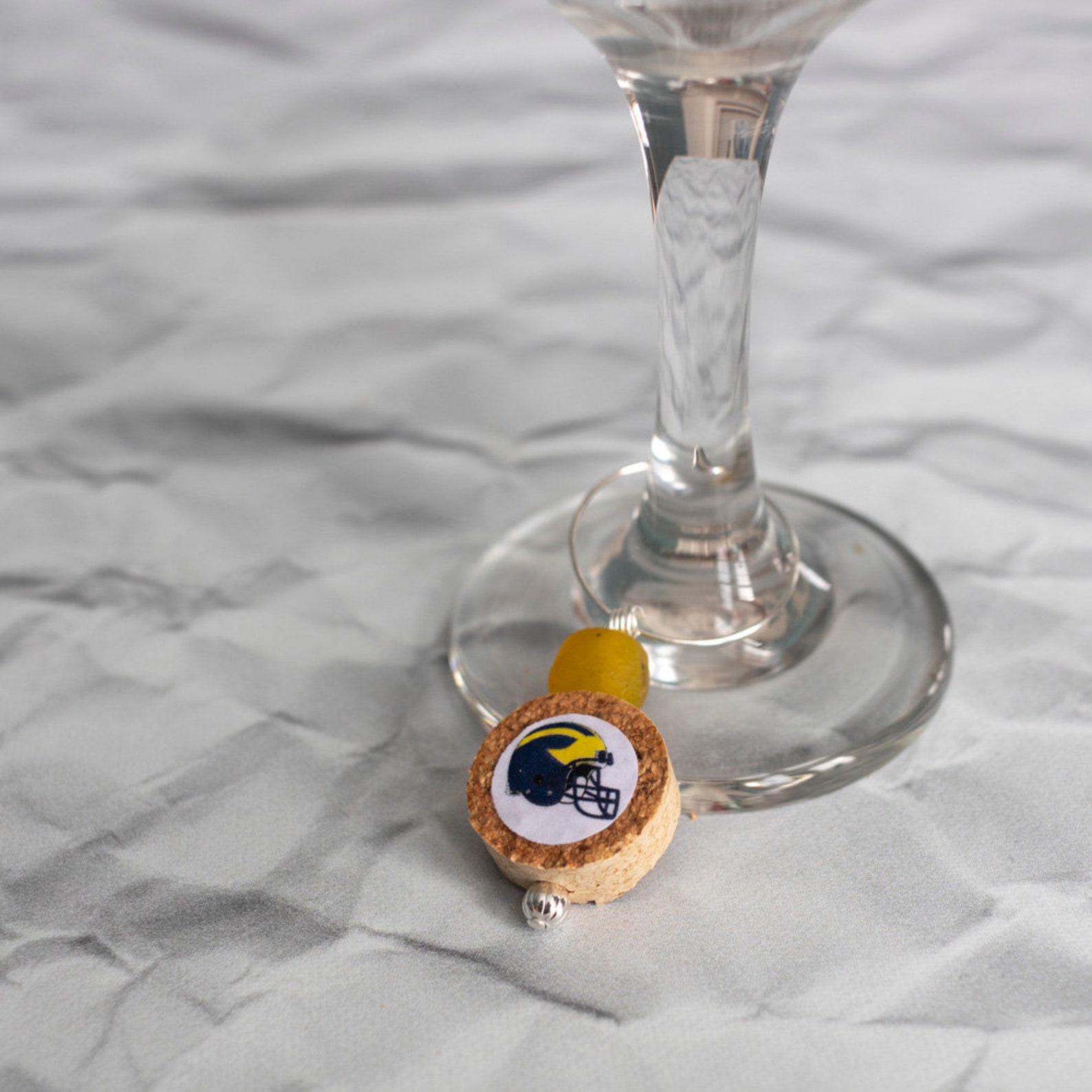 Wine Charms University of Michigan Etsy