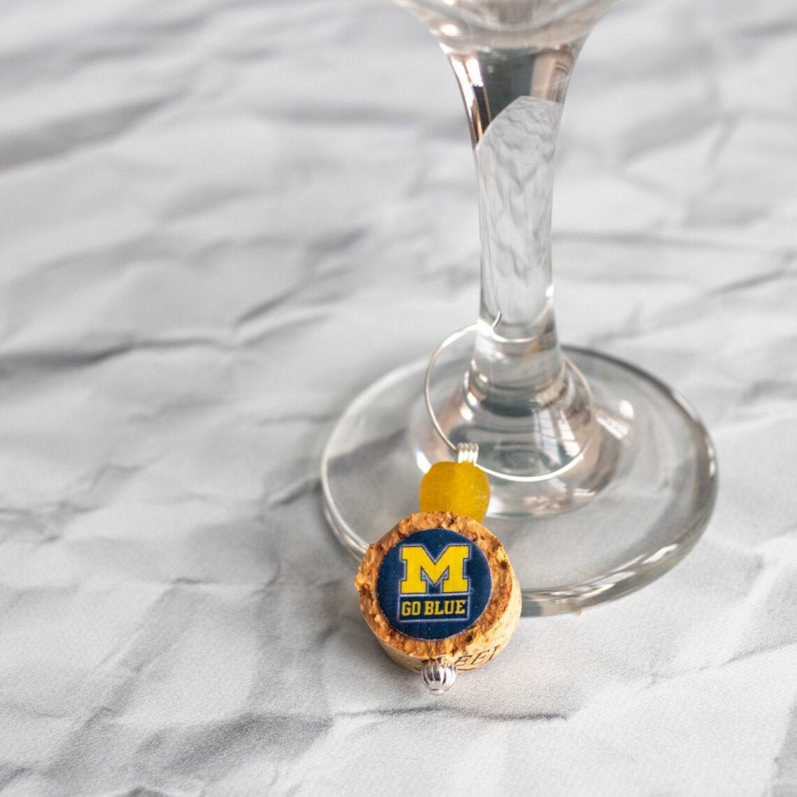 Wine Charms University of Michigan Etsy