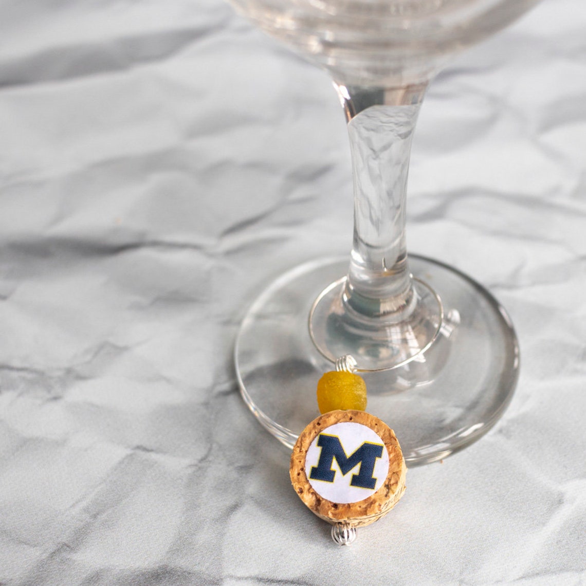 Wine Charms University of Michigan Etsy