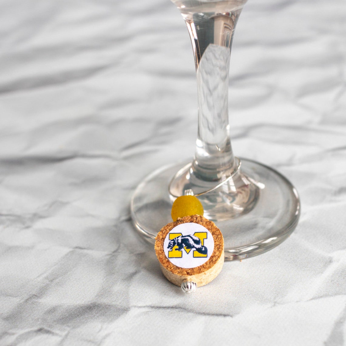 Wine Charms University of Michigan Etsy