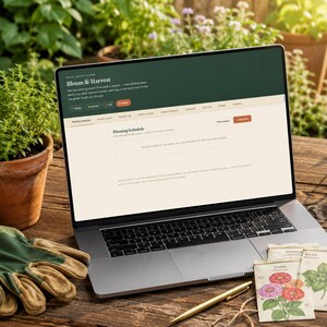 Planificateur de jardin numérique | Calendrier de plantation et journal des récoltes (téléchargement instantané)