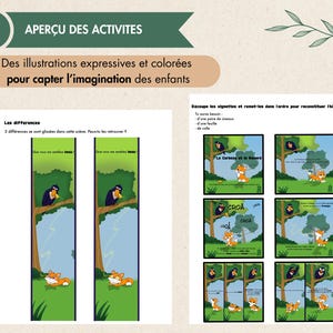 Printable Educational PDF Activities – The Crow and the Fox – Educational Games for Preschool and Elementary School – Ages 3+ image 2