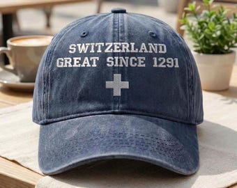 Suiza, grande desde 1291. Gorra bordada premium.