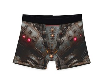 Bóxers de tecnología futurista para hombre, ropa interior con estampados únicos