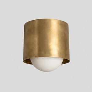 Brass Ceiling Spot Light - Mid Century Flush Mount Lamp
