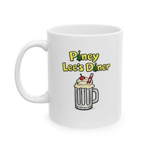 Piney Lee's Diner Root Beer Float Mug, Vintage Ceramic Coffee Cup, Book Inspired Gift