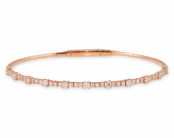 Elastyczna i elegancka bransoletka z diamentami