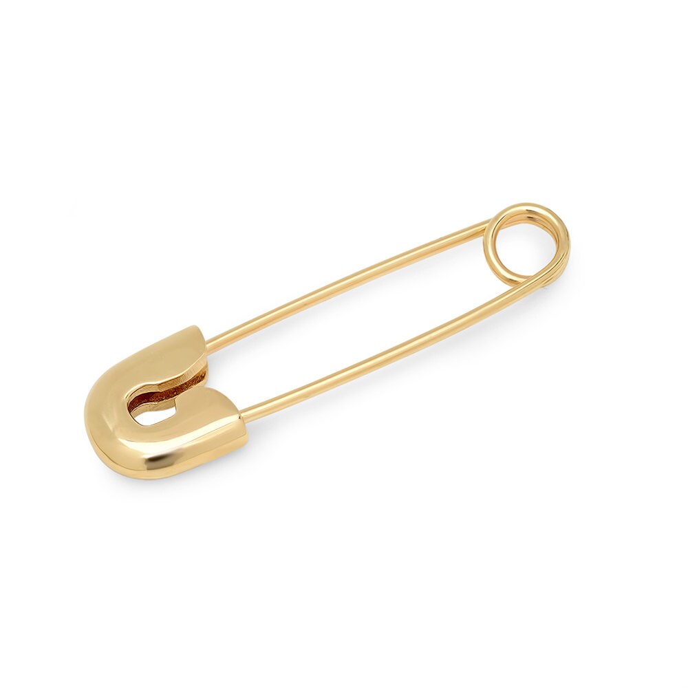Solid Gold Safety Pin Etsy