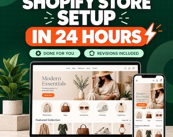 Shopify Store Setup in 24 Hours | Custom Shopify Website Design | Done For You Ecommerce Store