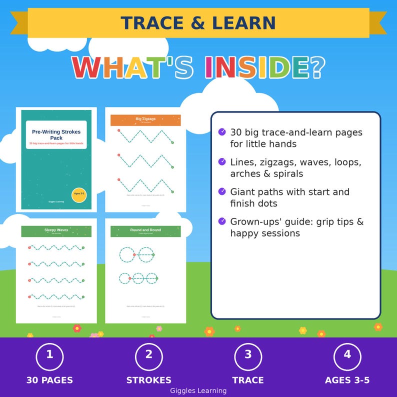 Tracing Work.pdf Pre Writing Strokes Pack | 30 Tracing Worksheets for Preschoolers ...
