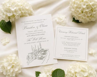 Luxury Rehearsal Dinner Invitation Template | Editable Wedding Rehearsal Dinner Invite | Elegant Script Dinner Invitation | Instant Download