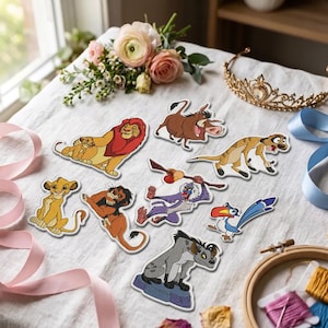 Retro Lion King Simba Custom Embroidered Patch, Vintage 90s Movie Iron-on Patch, Disney Fans Gift Velcro patch, Backpack DIY