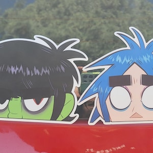 Murdoc & 2D Peeking Decal Stickers