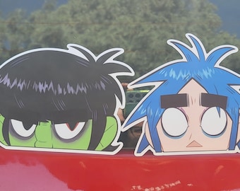 Murdoc & 2D Peeking Decal Stickers