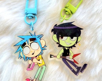 Gorillaz 2D & Murdoc Keychain