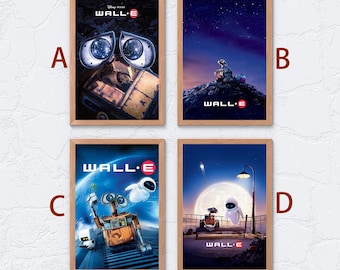 Plakaty filmowe WALL·E, Plakaty personalizowane, Plakaty bezramowe na płótnie, Dekoracja wnętrz, Plakaty jako prezent artystyczny