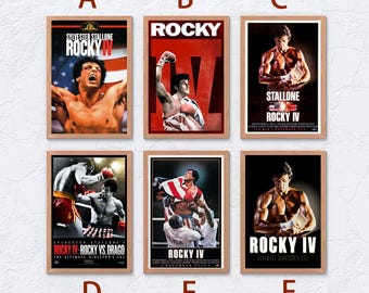 Rocky IV Filmposter, personalisierte Poster, rahmenlose Leinwandposter, Innendekoration, Kunstposter als Geschenk