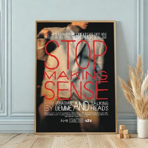 Stop Making Sense Movie posters,Customized posters,Canvas frameless posters,Interior decoration,Art gift posters