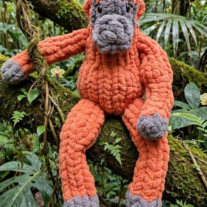 Chunky Knit Orang-oetan Stuffie Alleen in patroon geschreven pdf - geen videotutorial