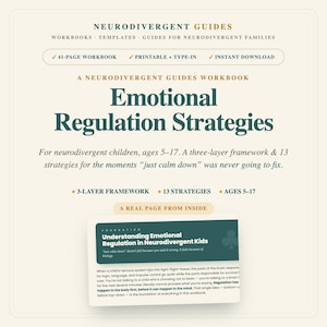 Emotional Regulation Toolkit for Autism ADHD - Calm Down Strategies, Escalation Map and Parent Scripts