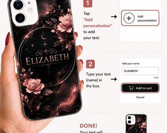 Personalized gift case iPhone 14, 15, 16,17, name Cover for Samsung S23, S24,S25