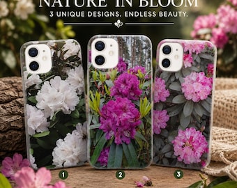 Flowers phone case for iPhone 14, 15, 16, Nature cover for Samsung S23, A56